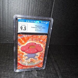 Pokemon Topps Animation Series 1 Vileplume Second Print Topps 1999 CGC 9.5